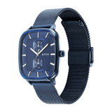 Titan Avant Garde Blue Dial Quartz Multifunction Stainless Steel Strap Watch for Men 90178QM01