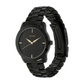 Sonata Black Dial Black Metal Strap Watch NR7924NM01