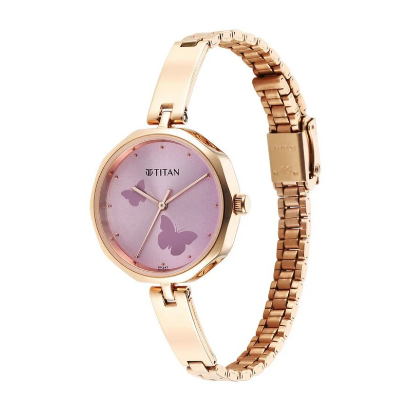 Titan Karishma Quartz Analog Pink Dial Watch for Women - 2702WM02 - KRISHNA WATCH COMPANY