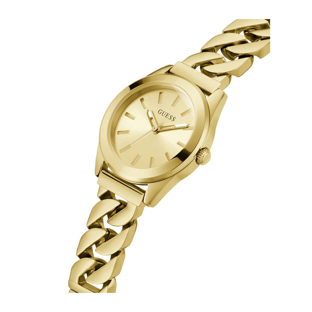 Women's Rose Gold Guess Iconic ID Bracelet Watch U0321L3 - YouTube