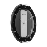 Titan Contemporary Black Wall Clock W0079PA01 - KRISHNA WATCH COMPANY