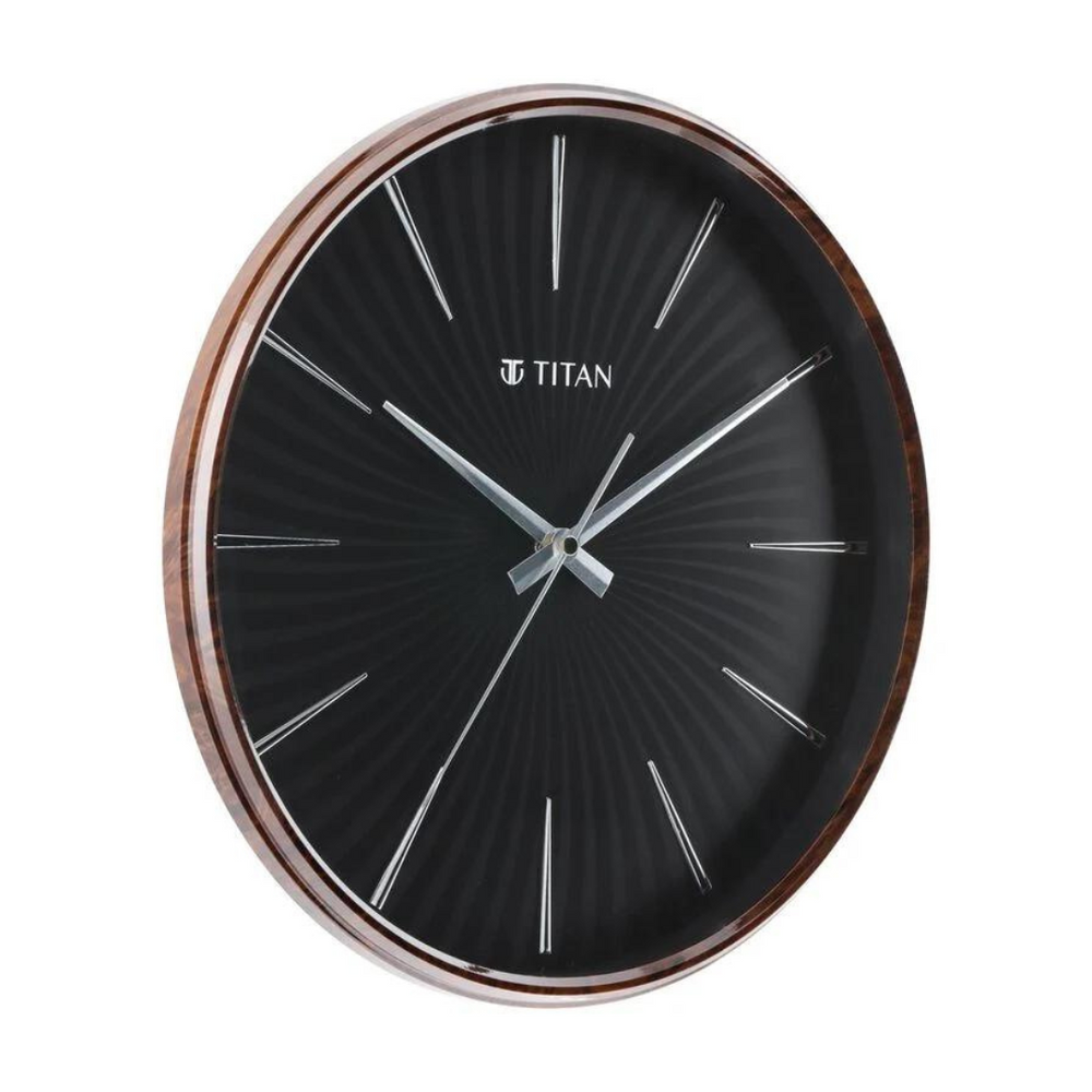 Titan Contemporary Brown Wall Clock - W0013PA01 - KRISHNA WATCH COMPANY
