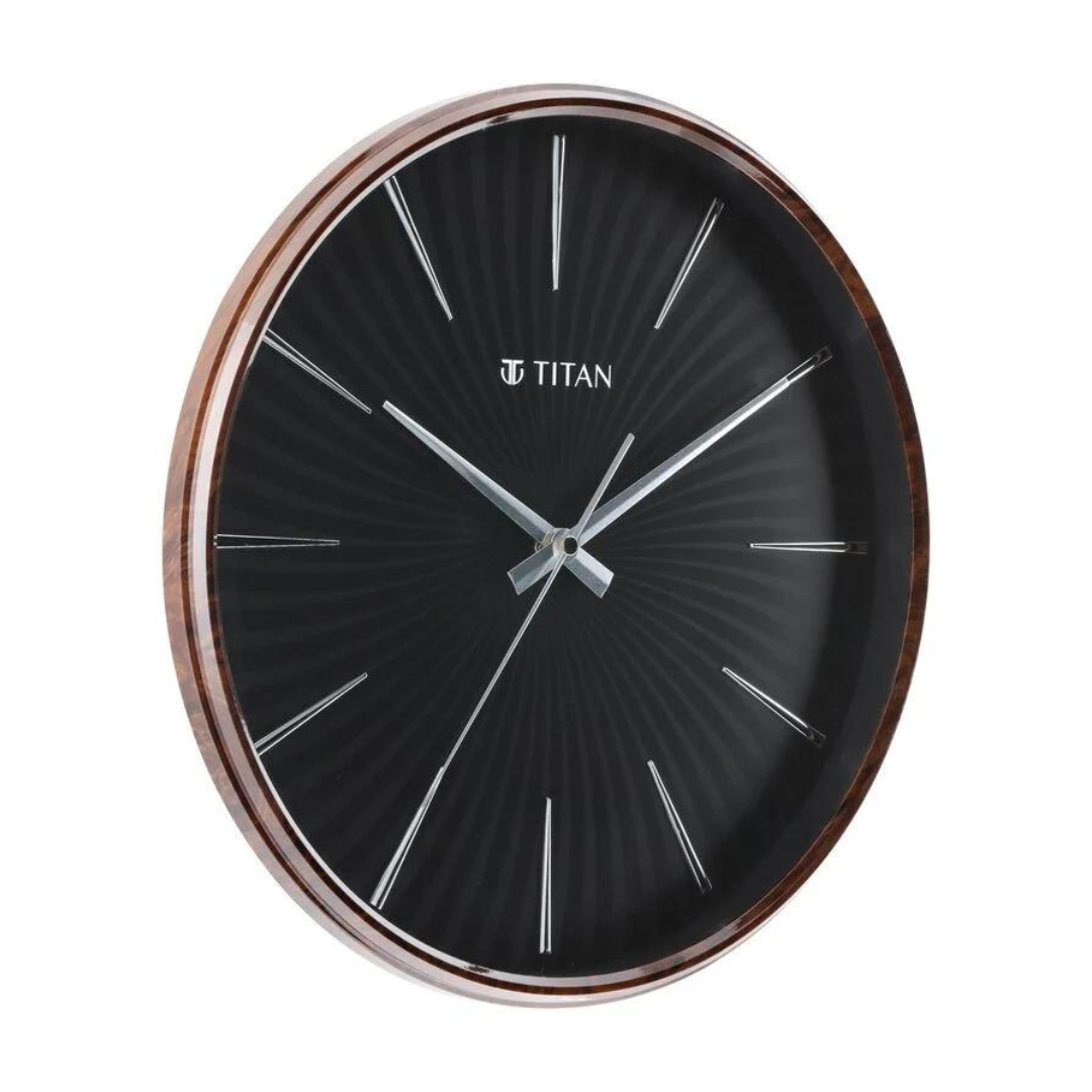 Titan Contemporary Brown Wall Clock - 32.5 cm x 32.5 cm (Medium) W0013PA01