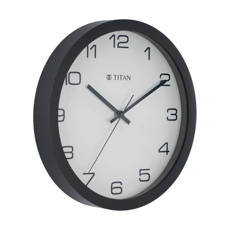 Contemporary White Wall Clock with Silent Sweep Technology - W0020PA01A