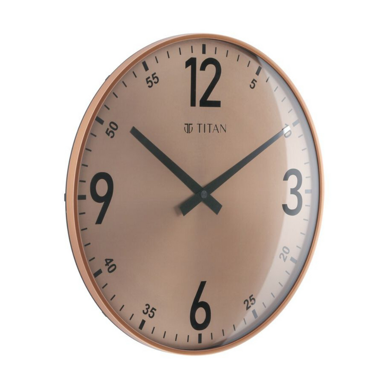 Sunray Finish Slim Wall Clock in Rose Gold - 36 cm x 36 cm (Medium) W0037PA01