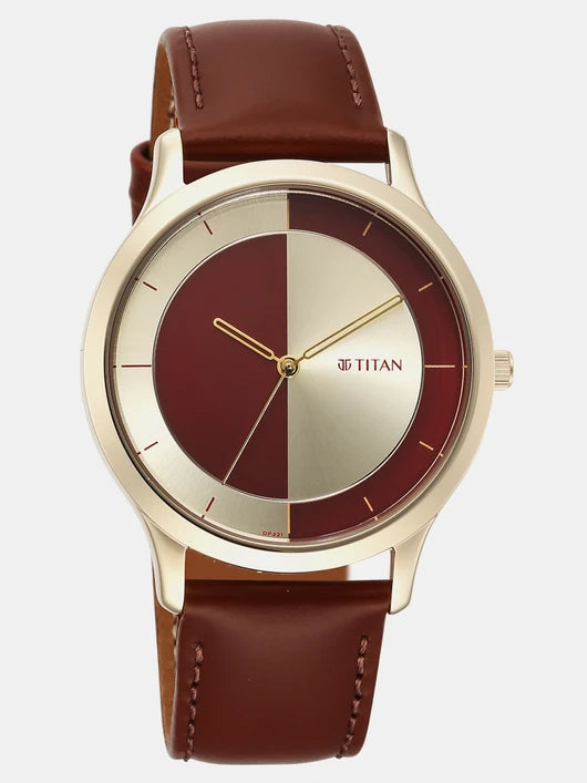 Titan Yin & Yang Red Dial Analog Watch for Men - 1825WL04