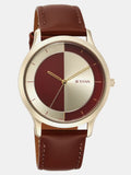 Titan Yin & Yang Red Dial Analog Watch for Men - 1825WL04