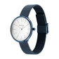 Titan Slimline Quartz Analog White Dial Blue Stainless Steel Strap Watch for Women 95182QM01