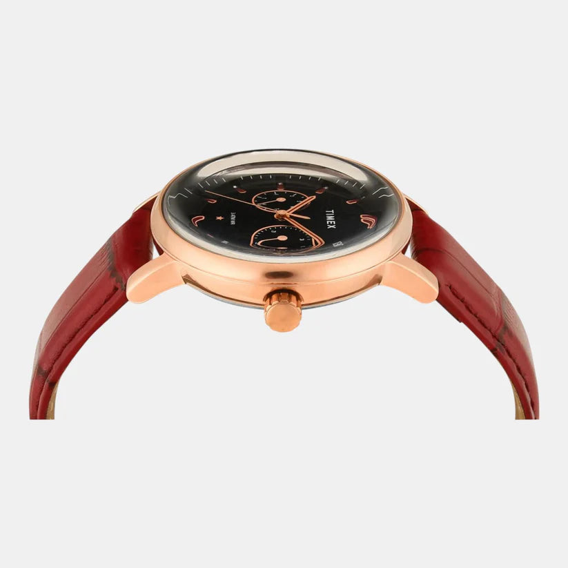 Timex | Cosmic Typography Black Dial Women's Watch - TWEL20300