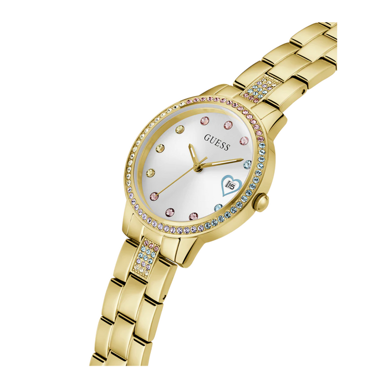 Guess Ladies Gold Tone Date Watch GW0657L2