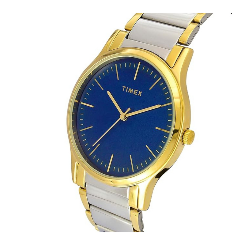 Timex Men Blue Round Analog Dial Watch- TW000R449