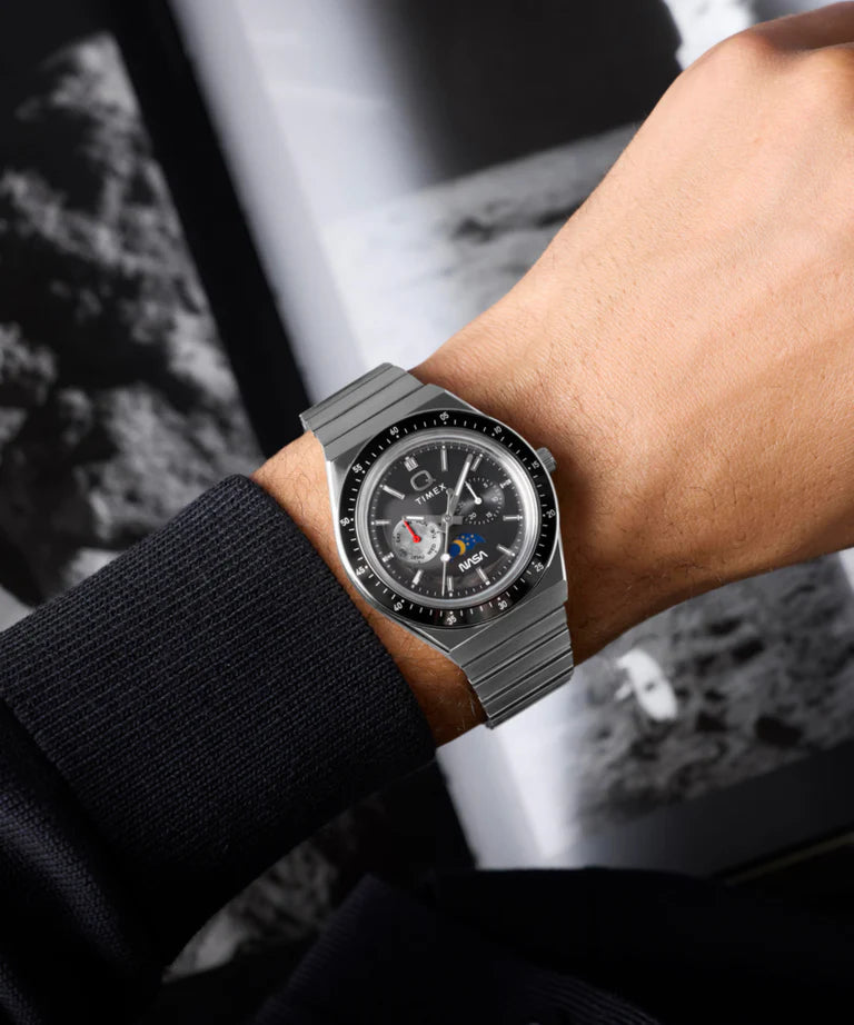 TIMEX Q Timex NASA 40mm Stainless Steel Bracelet Watch - TW2Y56700 - KRISHNA WATCH COMPANY