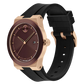 Movado Bold Men Quartz Cherry Dial Analog Silicone Watch 3601214