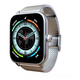 Fastrack Phantom with 1.85" Super HD Display Functional Crown BT Calling Premium Silver Solar Metal Smartwatch for Unisex 38103AM02