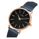 Timex Women Black Round Analog Dial Watch- TWEL15611