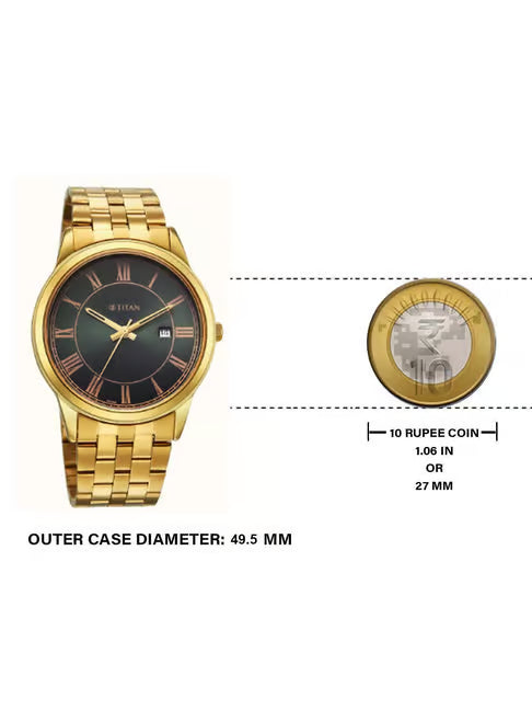 Titan Karishma Festive 3.0 Analog Watch For Men 10060YM05 - KRISHNA WATCH COMPANY