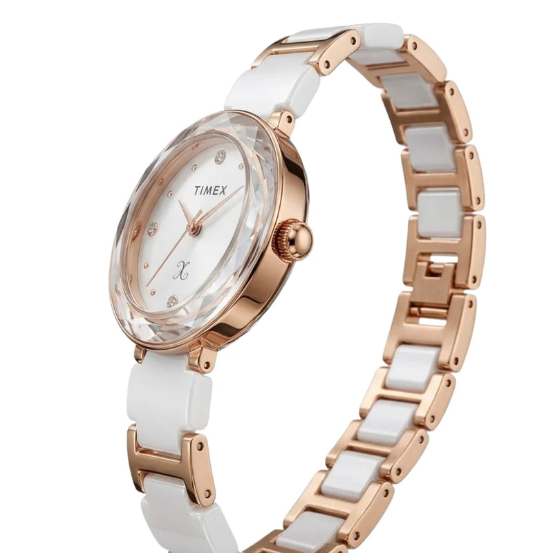 Timex White Dial Women's Watch - TWEL28003
