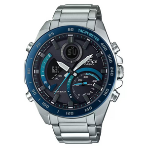 Casio Silver Bluetooth Connect - Men's Watch EDIFICE ECB-900DB-1BDR - EX500 - KRISHNA WATCH COMPANY