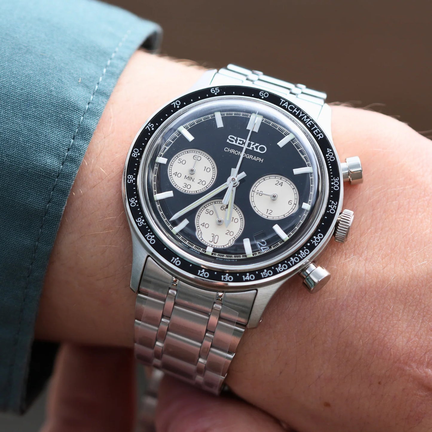 Seiko Men's watch SPORT quartz chronograph in steel SSB479P1