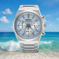 Seiko Conceptual: Sporty Quartz Chronograph in Light Blue SSB459P1