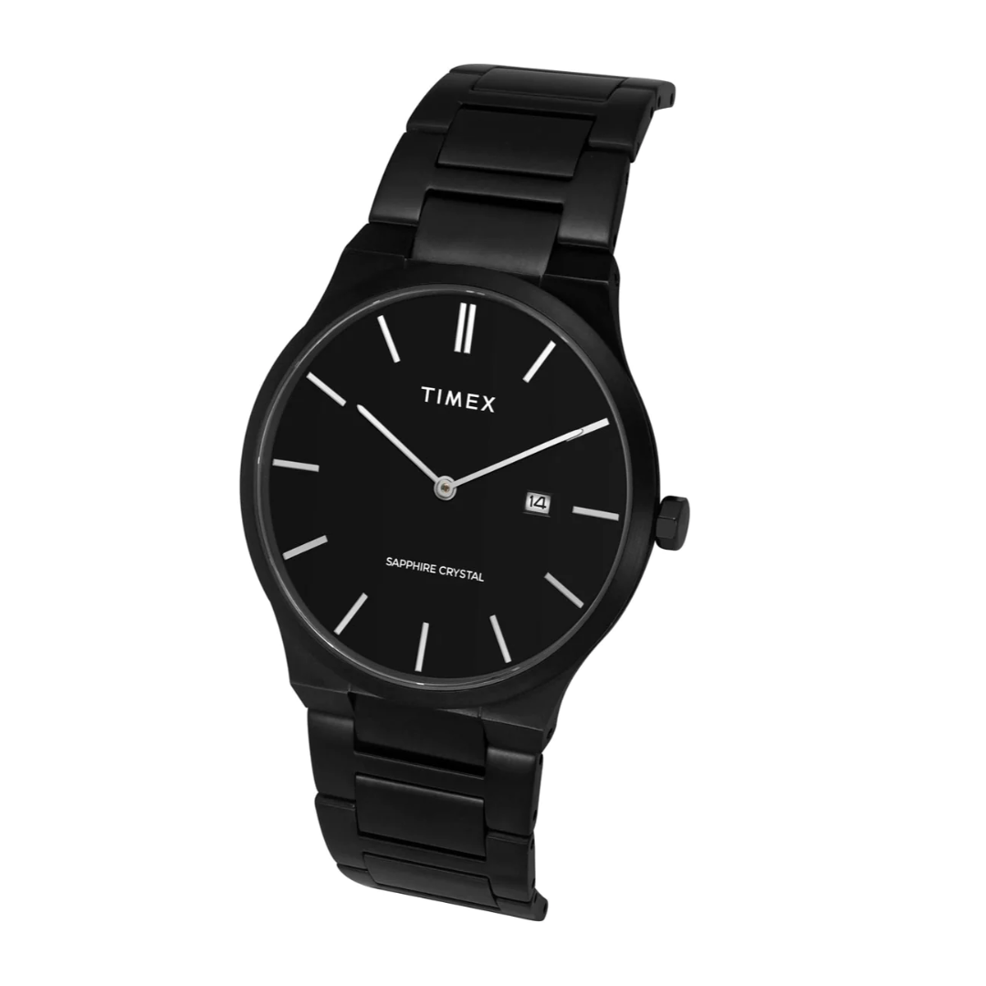 Timex Men Analaog Black Round Stainless Steel Dial Watch- TWEG23603