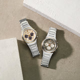 Seiko Chronograph with Textured Champagne Dial - HGK001P1