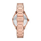 Fossil Gilmore Three-Hand Date Rose Gold-Tone Stainless Steel Watch  - ES5394
