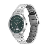 Titan Karishma Quartz Analog Green Dial Stainless Steel Strap Watch for Men 1825SM11