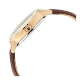 TITAN Automatic Watch with Silver White Dial & Brown Strap 90110WL03