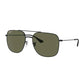 RAY-BAN Green Polarized Aviator Unisex Sunglasses 0RB3722I0025859