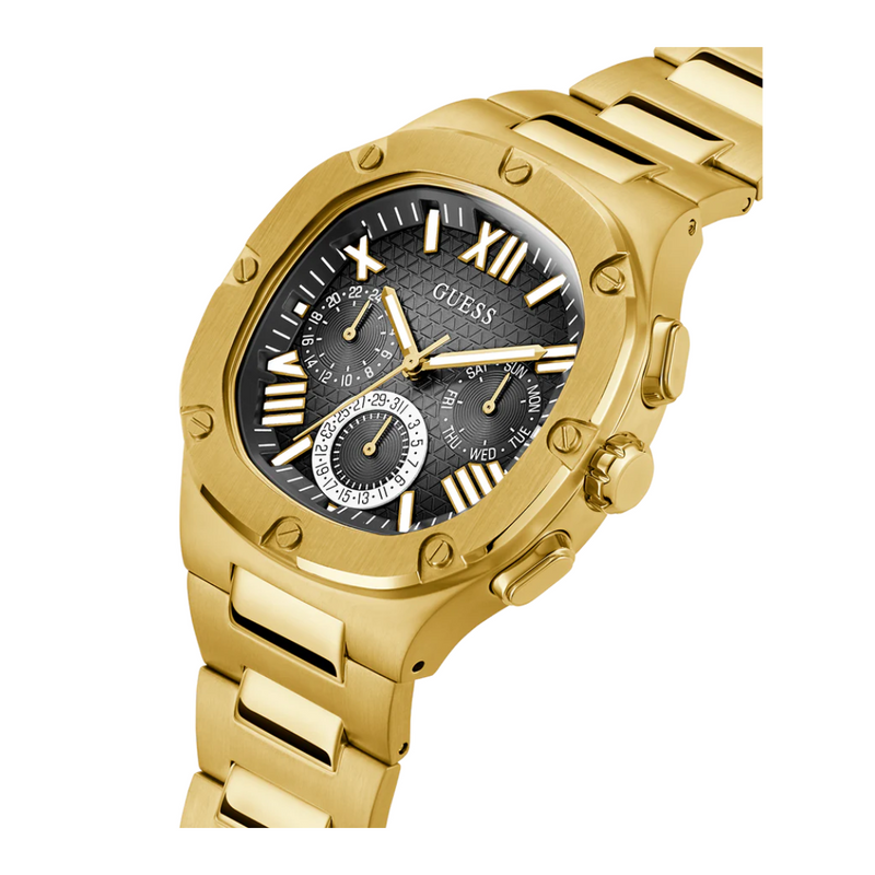 Guess Men's Gold Tone Multi-function Watch - GW0572G2