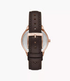 Michael Kors Slim Runway Three-Hand Brown Leather Watch - MK7546