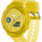 Lacoste LC33 Dual-Display Multifunction  Yellow Silicone Strap 2011430