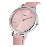 Timex Women Analaog Pink Round Brass Dial Watch- TWTL12103