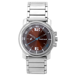 Fastrack Quartz Analog Brown Dial Stainless Steel Strap Watch for Guys 3039sm06 - KRISHNA WATCH COMPANY