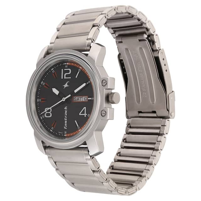 Fastrack Brown Dial Quartz Analog with Day & Date Watch for Guys 3039SM10
