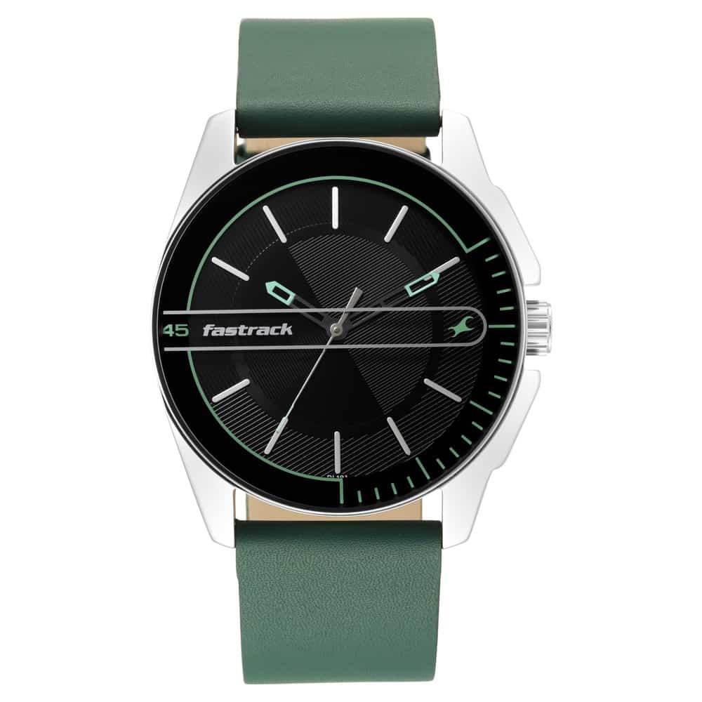 FASTRACK Wear Your Look With Black Dial Leather Watch - 3089SL16 - KRISHNA WATCH COMPANY