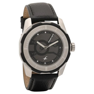Fastrack Quartz Analog Black Dial Leather Strap Watch for Guys NS3099SL02 - KRISHNA WATCH COMPANY
