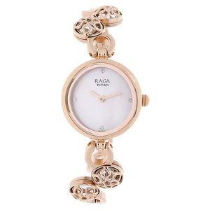 Titan Raga Moonlight Mother of Pearl Metal Strap watch NN311WM04 (DE976) - KRISHNA WATCH COMPANY