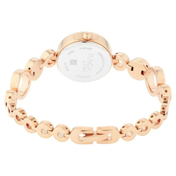 Titan Raga Mother of Pearl Dial Women Watch With Metal Strap 311wm05