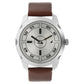 Fastrack Quartz Analog Silver Dial Leather Strap Watch for Guys NS3123SL02