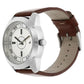 Fastrack Quartz Analog Silver Dial Leather Strap Watch for Guys NS3123SL02