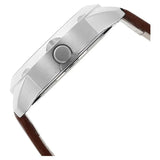 Fastrack Quartz Analog Silver Dial Leather Strap Watch for Guys NS3123SL02