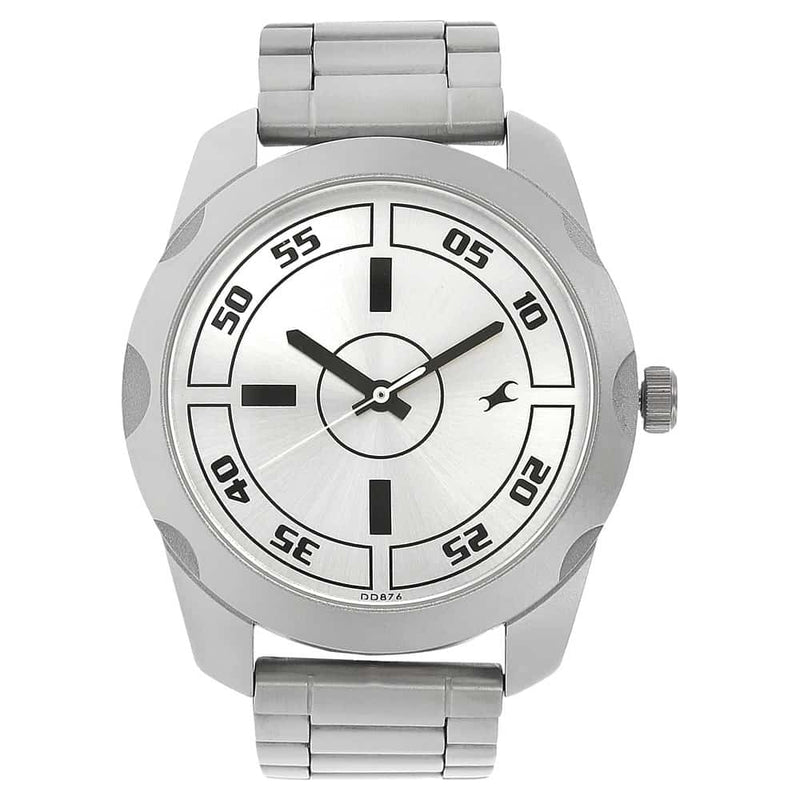 FASTRACK SILVER DIAL SILVER STAINLESS STEEL STRAP WATCH - 3123SM02