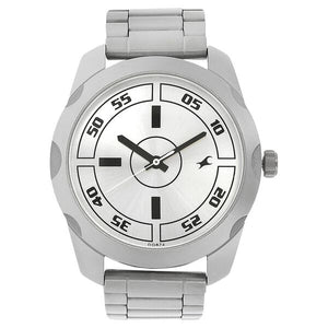 Fastrack Quartz Analog Silver Dial Stainless Steel Strap Watch for Guys NR3123SM02 - KRISHNA WATCH COMPANY