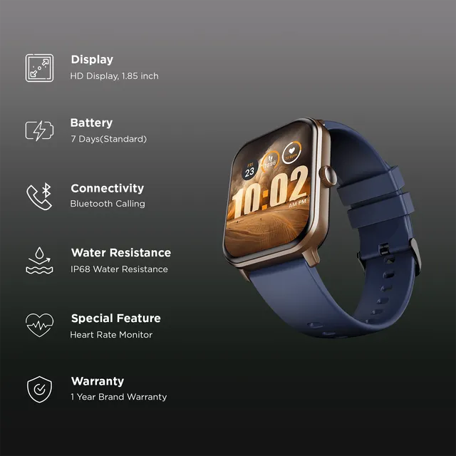 GOBOULT Dive Plus Bluetooth Calling Android OS Smartwatch (46.9mm HD Display, Multiple Watch Faces, Denim Blue Strap)