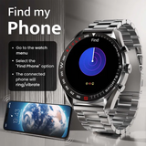 GOBOULT Radian Smartwatch with Bluetooth Calling (35.3mm HD Display, IP67 Water Resistant, Inox Steel Strap)