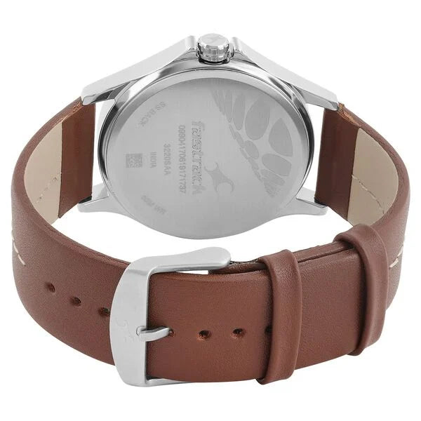 Fastrack Quartz Analog Blue Dial Leather Strap Watch for Guys 3220sl01