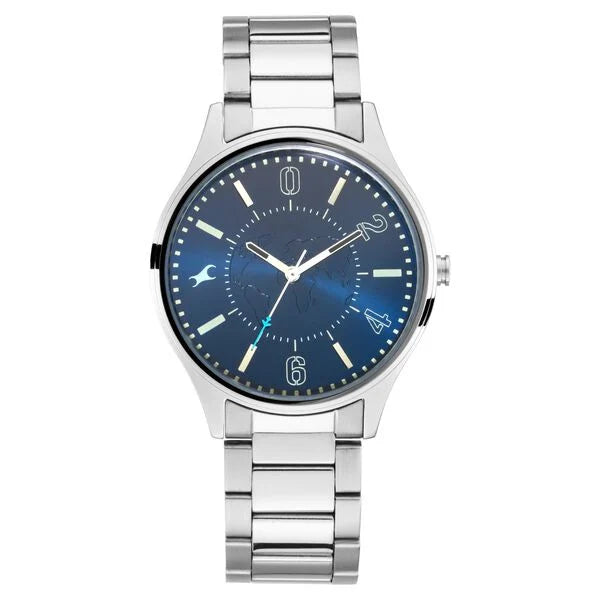Fastrack Tripster Quartz Analog Blue Dial Stainless Steel Strap Watch for Guys 3237sm01 - KRISHNA WATCH COMPANY