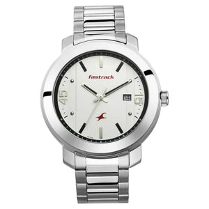 FASTRACK White Dial Stainless Steel Strap - NT3246SM01 - KRISHNA WATCH COMPANY